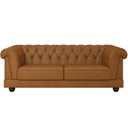 Ver imagem 1 de Sofá 3 Lugares Sala de Estar Living 220cm Soho M03 Couríssimo Whisky - Lyam Decor