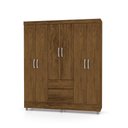 Ver imagem 5 de Guarda Roupa Casal Toro 6 Portas de Bater 2 Gavetas MDP Imbuia Mobiliart