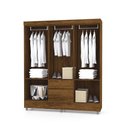 Ver imagem 2 de Guarda Roupa Casal Toro 6 Portas de Bater 2 Gavetas MDP Imbuia Mobiliart