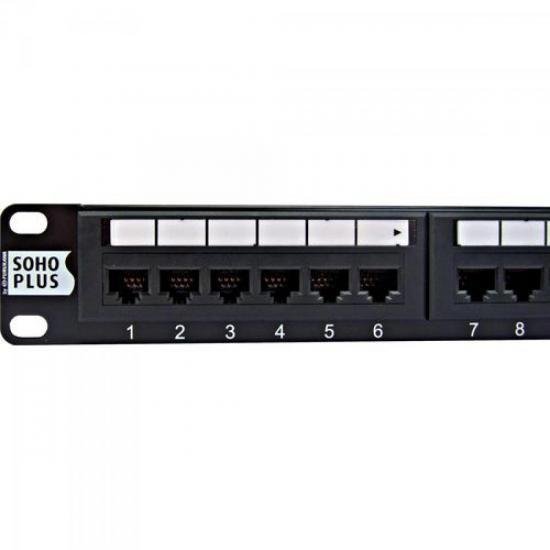 Patch Panel Cat5e T568a/b 24p Sohoplus - 3