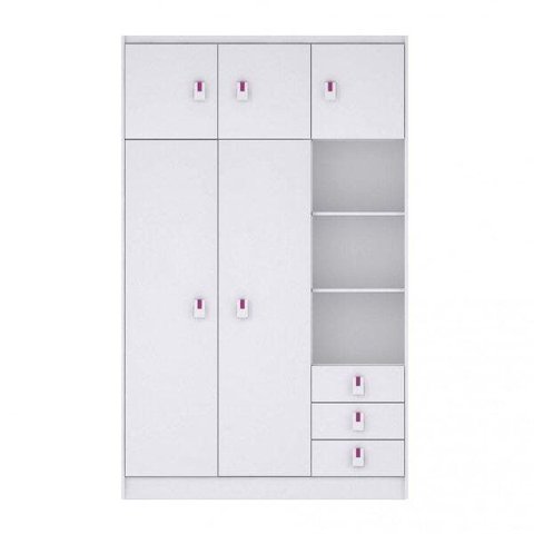 Guarda-Roupa de Bebê 5 Portas 3 Gavetas Baby Flex Color Branco