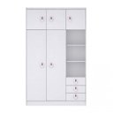 Ver imagem 1 de Guarda-Roupa de Bebê 5 Portas 3 Gavetas Baby Flex Color Branco