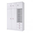 Ver imagem 6 de Guarda-Roupa de Bebê 5 Portas 3 Gavetas Baby Flex Color Branco