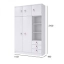 Ver imagem 4 de Guarda-Roupa de Bebê 5 Portas 3 Gavetas Baby  Flex Color