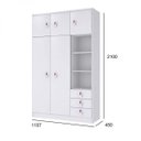 Ver imagem 4 de Guarda-Roupa de Bebê 5 Portas 3 Gavetas Baby Flex Color Branco