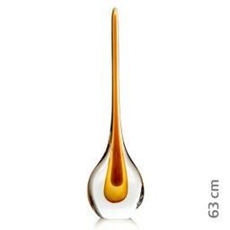 Escultura Em Cristal Murano Âmbar São Marcos - 2