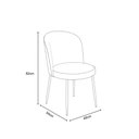 Ver imagem 5 de Conjunto de 2 Cadeira e 2 Banqueta Ayla Sala Jantar Base Gold Linho Bege - Montanaris Decor