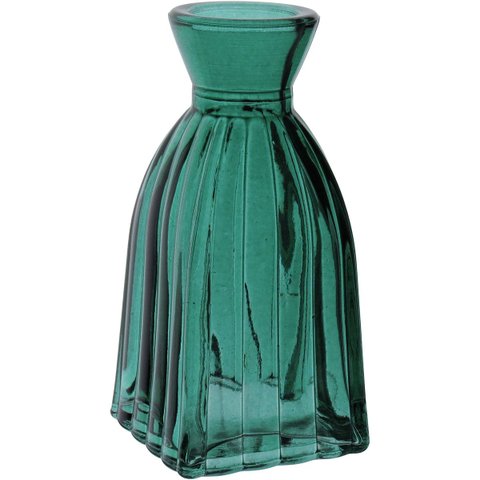 Vaso Decorativo Enfeite Casa Garrafa Home&Co Vidro 11x5x5cm Turquesa
