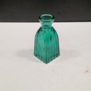 Ver imagem 2 de Vaso Garrafa Decorativo de Vidro Turquesa 11x5x5cm Enfeite Sala Mesa Estante