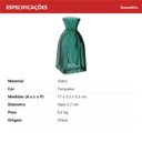 Ver imagem 6 de Vaso Garrafa Decorativo de Vidro Turquesa 11x5x5cm Enfeite Sala Mesa Estante