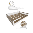 Ver imagem 6 de Cama Infantil Montessoriana Casal com Grades em Pinus Lume Branco