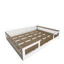 Ver imagem 2 de Cama Infantil Montessoriana Casal com Grades em Pinus Lume Branco