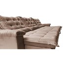 Ver imagem 4 de Sofá Retrátil e Reclinável 3,85m Cama inBox Big Fresh com SoftGel D40 Velupluma Castor