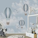 Ver imagem 4 de Papel de parede infantil para quarto de bebê balão menino azul PP20b M²