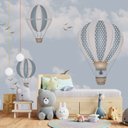 Ver imagem 3 de Papel de parede infantil para quarto de bebê balão menino azul PP20b M²