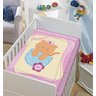 Cobertor Bebê Jolitex Raschel 0,90X1,10M Gatinha Chegou Rosa - 1