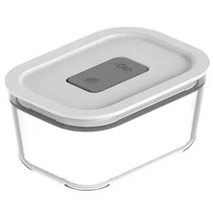 Pote de Vidro Borossilicato Hermético 370ml Fresh Lock Branco Marmita ou Retangular