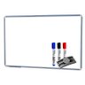 Lousa Quadro Branco Free 60x40 cm Vertical Horizontal  Moldura Alumínio Natural Canetas e Apagador - 1