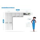 Ver imagem 5 de Armário de Cozinha Compacta de Aço Itatiaia Rose Suspenso 245cm 7 Portas 6 Prateleiras Branco