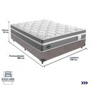 Ver imagem 2 de Cama Box Casal e Colchão Molas Ensacadas Berlim Probel
