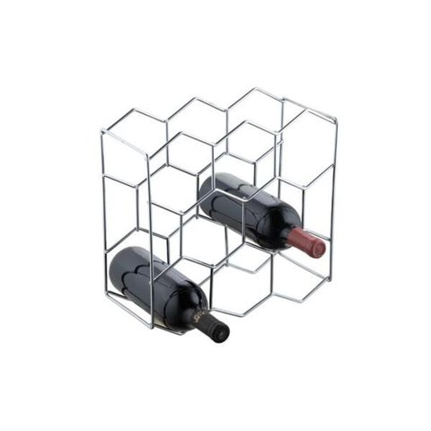 Adega Colmeia 8 Garrafas Branco Forma Inox Alta Qualidade
