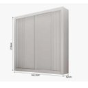 Ver imagem 2 de Guarda Roupa Milano 100%mdf 2 Pts Branco - Leifer