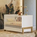 Ver imagem 1 de Berço Americano Mini Cama Fantasia 4300 Branco Acetinado – Qmovi