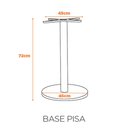 Ver imagem 4 de Mesa Pisa Beta Fratini Disco Redondo Branco Tampo Mdp