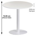 Ver imagem 2 de Mesa Pisa Beta Fratini Disco Redondo Branco Tampo Mdp