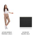Ver imagem 5 de Balcão Armário de Cozinha 80 cm 2 Gavetas Branco/Preto Agata Madesa