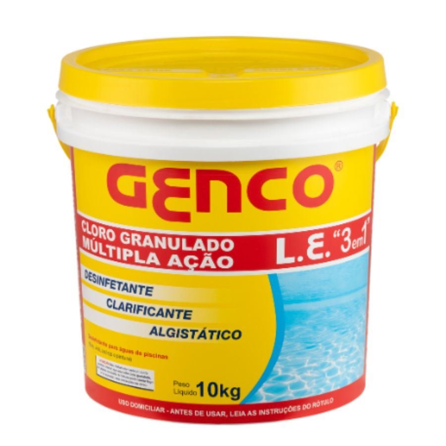 Cloro Granulado Múltipla Ação L.e 3 em 1 Genco 10.kg