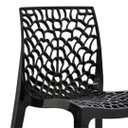 Ver imagem 3 de Kit 4 Cadeiras Gruvyer Design Moderno em Polipropileno - Para Sala de Jantar, Área Gourmet, Varanda 