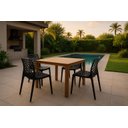 Ver mais imagens de Kit 4 Cadeiras Gruvyer Design Moderno em Polipropileno - Para Sala de Jantar, Área Gourmet, Varanda 