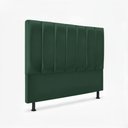 Ver imagem 1 de Cabeceira Carla Casal para Cama Box Madeira Maciça Veludo Verde Click Home