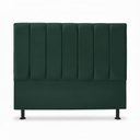 Ver imagem 2 de Cabeceira Carla Casal para Cama Box Madeira Maciça Veludo Verde Click Home