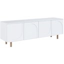 Ver imagem 1 de Rack Capela 160cm com Pés de Madeira - Branco