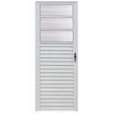 Ver imagem 1 de Porta de Giro Alumínio Branco 3V Fixo Maxx - 210x70 - Esquerda