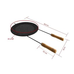 Disco bifeteira esmaltado cabo madeira Ø 450MM - 2