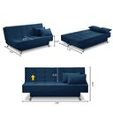 Ver imagem 2 de Sofá Cama 3 Lugares 1,80m Diana Suede Adonai Estofados