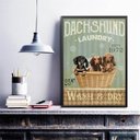 Ver imagem 2 de Quadro para Lavanderia Dachshund 45x34cm - com Vidro:madeira Branca