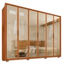 Ver imagem 2 de Guarda-Roupa Casal 6 Portas Reflexta 4 Gavetas 100% MDF Freijó New Reflex Yescasa Marrom