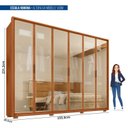 Ver imagem 3 de Guarda-Roupa Casal 6 Portas Reflexta 4 Gavetas 100% MDF Freijó New Reflex Yescasa Marrom