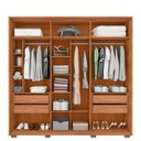 Ver imagem 4 de Guarda-Roupa Casal 6 Portas Reflexta 4 Gavetas 100% MDF Freijó New Reflex Yescasa Marrom