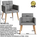 Ver imagem 2 de Kit 2 Cadeiras para Mesa de Jantar Estofada Cozinha Decor Resistente Confortável