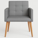 Ver imagem 5 de Kit 2 Cadeiras para Mesa de Jantar Estofada Cozinha Decor Resistente Confortável