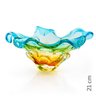 Centro De Mesa Em Cristal Murano Azul E Âmbar São Marcos - 2