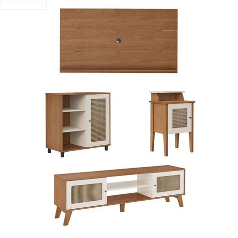 Conjunto Sala Charlotte + Painel Slim