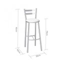 Ver imagem 3 de Banqueta Alta Cromada Verona 