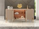 Ver imagem 4 de Buffet Tambaú Design Orgânico LED Portas Vidro Refletivo:Fendi/Freijo