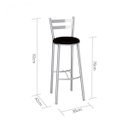 Ver imagem 3 de Banqueta Alta Cromada Verona 